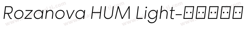 Rozanova HUM Light字体转换